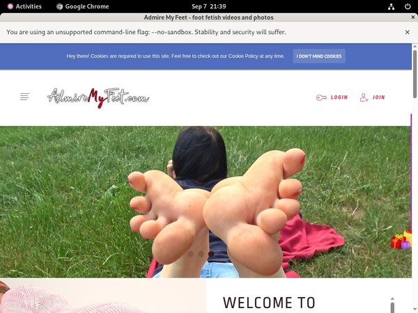 Admiremyfeet.com With Credit Card