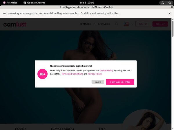 Camlust.com Free Trial Promotion