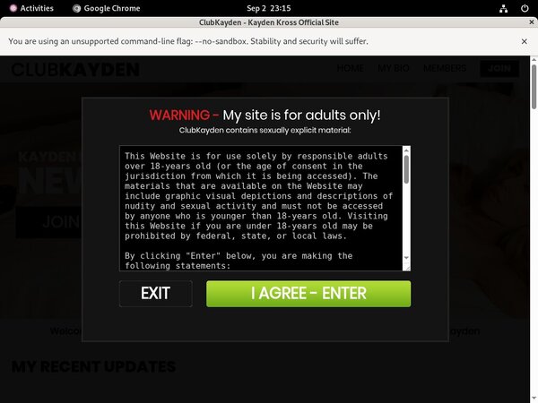 Club Kayden Free Trial Member