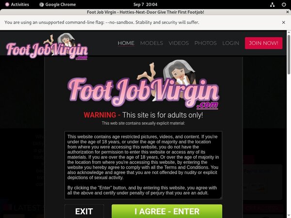 Footjobvirgin Signup