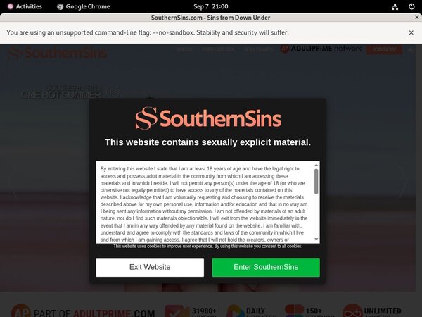 Joining Southern Sins