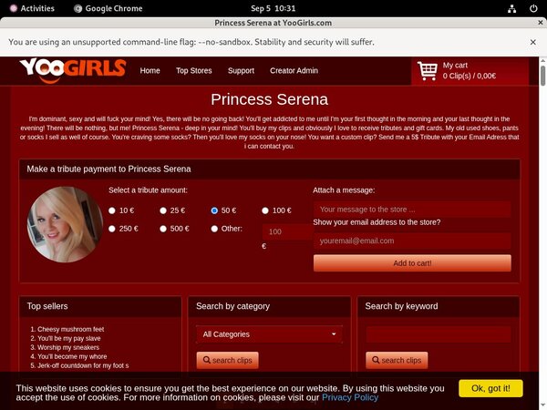 PrincessSerena Free Sign Up