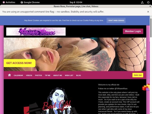 RavenRoxx Without Paying
