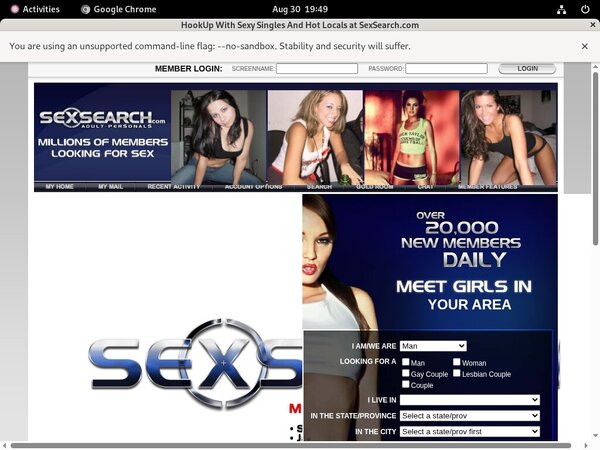 Sex Search Renew Membership