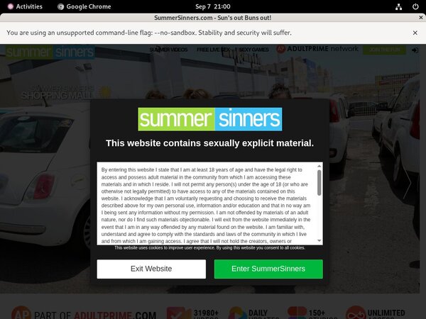 Sign Up Summersinners Free